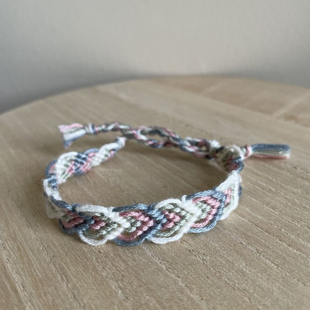 Lainey Bracelet, anklet, trendy, comfortable, tie, embroidery thread, woven, gif